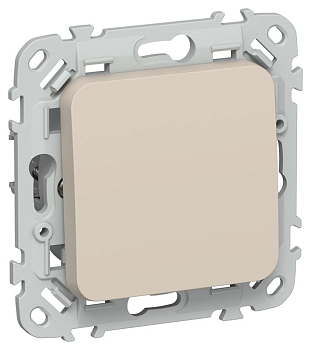 Выключатель проходной 1-кл. СП FLITE ВС61-1-0-ФлЛ 10А механизм льняной IEK FI-V12-0-10-1-K88