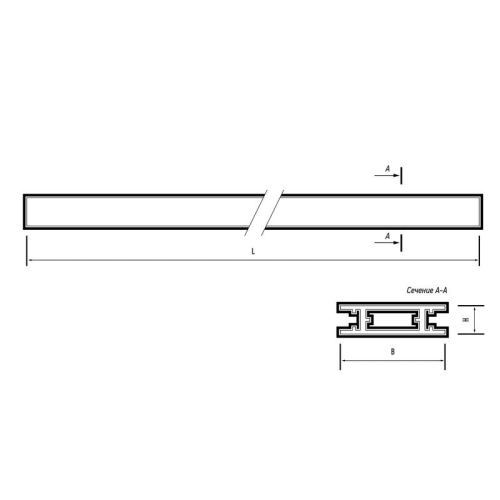 Шинопровод Метр (MTR)16 2M-BL 2000х16мм накладной низковольтный Pro черн. JazzWay 5057258