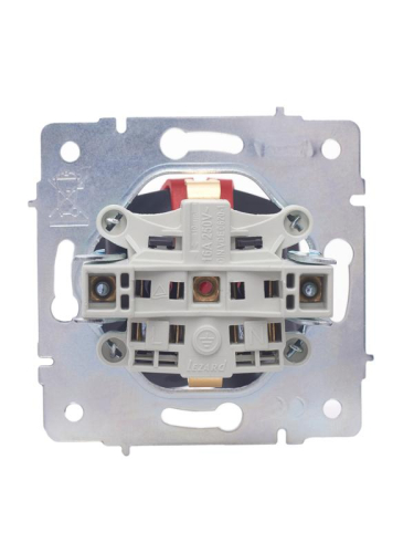 Розетка 1-м СП Vesna с заземл. с крышкой ПБТ механизм жемчуж./бел. перламутр LEZARD 742-3088-123B