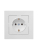 Розетка 1-м СП Vesna с заземл. ПБТ механизм бел. LEZARD 742-0288-122B