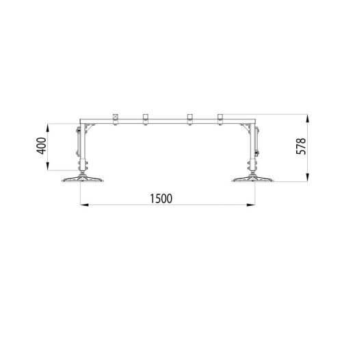 Конструкция опорная для установки оборудования TECHNORAPTOR FOOT 1500х1000 тип 2 KM-TR-F-SSEI-1500-1000-2 КМ TR0024