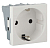 Розетка 1-м 16А IP20 45х45 с заземл. защ. шторки бел. Ruvinil АДЛ 13-900