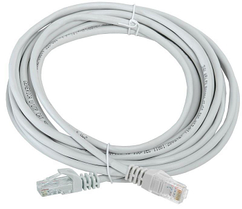 Патч-корд UTP кат.5e 5м сер. GENERICA PC01-C5EU-5M-G