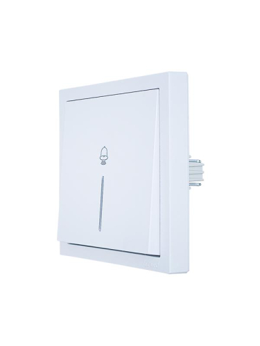 Кнопка звонка с индик. СП ZIMA IP20 безвинт. зажим бел. LEZARD 704-0288-108QC
