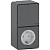 Блок розетка+переключатель ОП Mureva IP55 антрацит SchE MUR36024