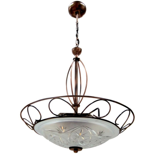 Светильник "Искра" 400 НСБ 01-3х60-160 корпус "Орнамент" медь ИУ (es) прозр./матов. Элетех 1005251584