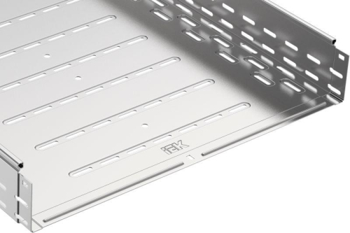 Лоток листовой перфорированный 500х100 L2000 сталь 1.2мм оцинк. IEK CLP10-100-500-2