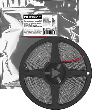 Лента светодиодная 90 679 OLS-5050W60-14.4-IP65-24V (уп.5м) ОНЛАЙТ 90679