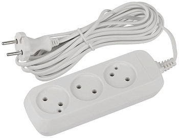 Удлинитель электрический UDL-6-350 Greenline 3 розетки без заземления 5м ШВВП 2х0.75кв.мм Эра Б0065070