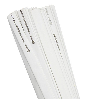 Трубка термоусадочная ТУТ нг 10/5 бел. 1м (уп.50шт) PROxima EKF tut-10-w-1m