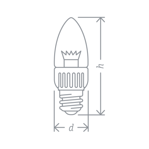 Лампа светодиодная 71 849 NLL-C37-7-230-2.7K-E27-CL 7Вт свеча 2700К тепл. бел. E27 500лм 230В Navigator 71849