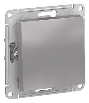 Выключатель 1-кл. AtlasDesign 2-п. 10А мех. алюм. SE ATN000321