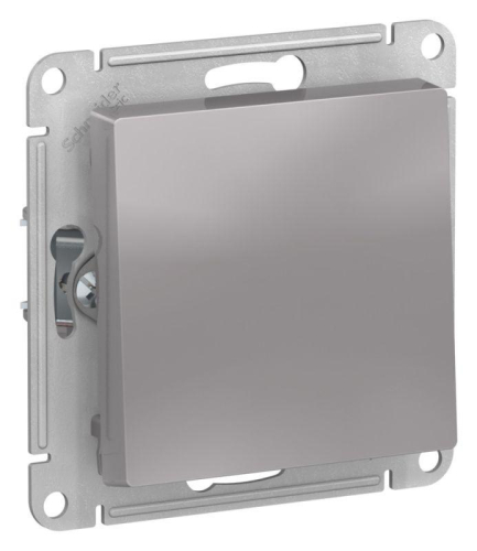 Выключатель 1-кл. AtlasDesign 2-п. 10А мех. алюм. SE ATN000321