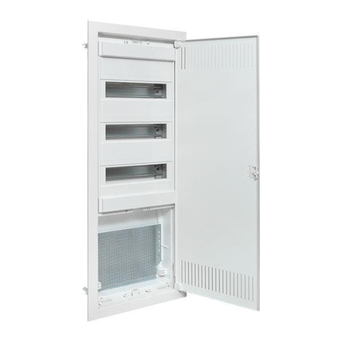 Щит комбинированный встраив. Nova (3 DIN-рейки+1 монт. плата) 5 габарит с металл. перфорированной дверью IP40 EKF Proxima nv-cb-pmd-3+1
