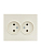 Розетка 2-м СП VESNA без заземл. ПБТ кремов. LEZARD 742-0300-128B