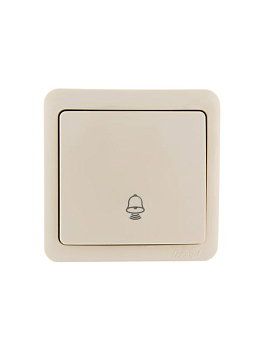 Кнопка звонка 1-кл. 1п ОП Viola 10А IP20 крем. LEZARD 751-0300-103