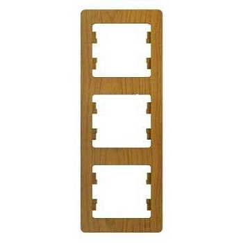 Рамка 3-м Glossa вертикал. дер. дуб SE GSL000507