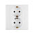 Розетка 2-м СП Etika 16А IP31 250В 2х2P+E с заземл. защ. шторки немецк. стандарт безвинт. клеммы бел. Leg 672233