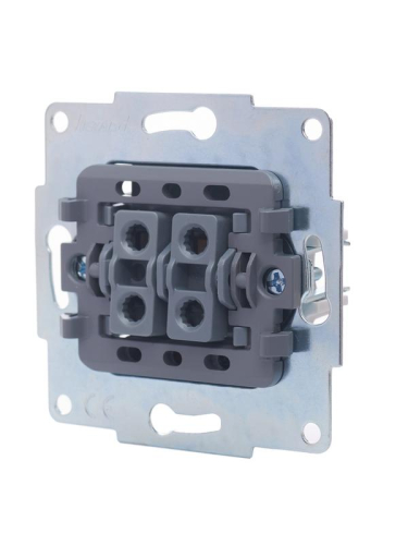 Выключатель 2-кл. СП Vesna с индикацией механизм жемчуж./бел. перламутр. LEZARD 742-3088-112