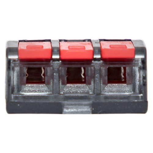 Клемма строительно-монтажная СМК 221-413 с рычагом 3 отверстия 0.2-4.0кв.мм (блист.20шт) EKF PROxima plc-smk-221-413b-20