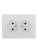 Розетка 2-м СП Deriy 16А IP20 без заземл. керамика бел./бел. LEZARD 702-0202-128