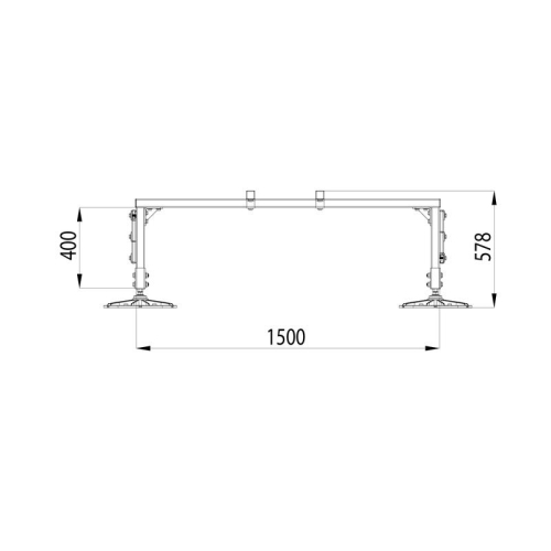 Конструкция опорная для установки оборудования TECHNORAPTOR FOOT 1500х3000 тип 4 KM-TR-F-SSEI-1500-3000-4 КМ TR0034