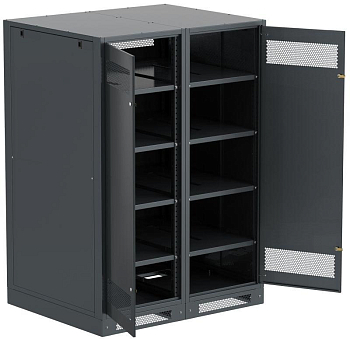 Шкаф LINEA B (пустой) 1700х1200мм дверь двустворч. метал. черн. ITK LB05-17H29-2M