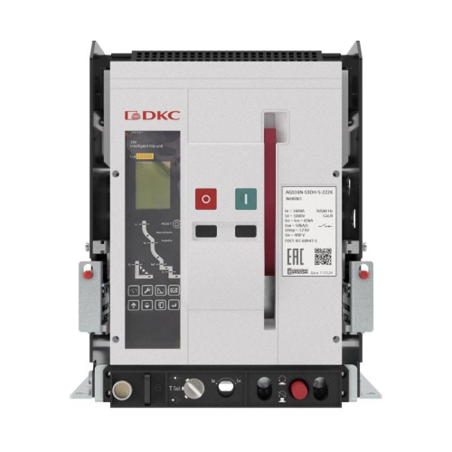 Выключатель автоматический воздушный AGS12N 3Р 1250 А 65кА расцепитель 3M выкатн. управление 220В AC горизонт. подключение YON AGS12N-S3DH-5-222K