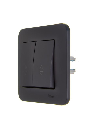 Переключатель проходной 2-кл.СП ASTI 10А IP20 в сборе черн. бархат LEZARD 7081-4242-106