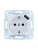 Розетка 1-м СП ASTI 16А IP20 с заземл. с заряд. устройством USB механизм бел. LEZARD 7081-0288-181