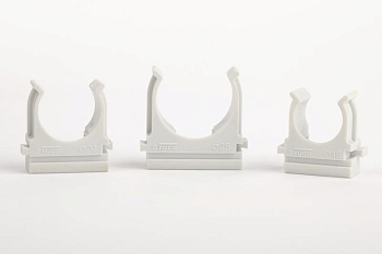 Держатель для труб (клипса) d25мм для монтажн. пистолета пластик Ruvinil К01225