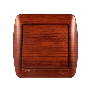 Выключатель 1-кл. ОП Demet 10А IP20 махагон LEZARD 711-0500-100