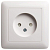 Розетка 1-м СП 1мод. Хит 10А IP20 250В без заземл. защ. шторки бел. SE RS10-135-B