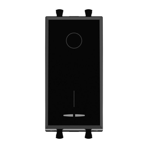 Выключатель модульный 1-кл. 2п 1мод. Avanti "Черный квадрат" DKC 4402221