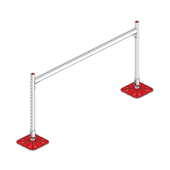 Конструкция опорная для горизонт. прямоугольн. воздуховодов и метал. лотков кабеленесущих систем TECHNORAPTOR FOOT 2000х1000 KM-TR-F-SSHRAD-2000-1000 КМ TR0090