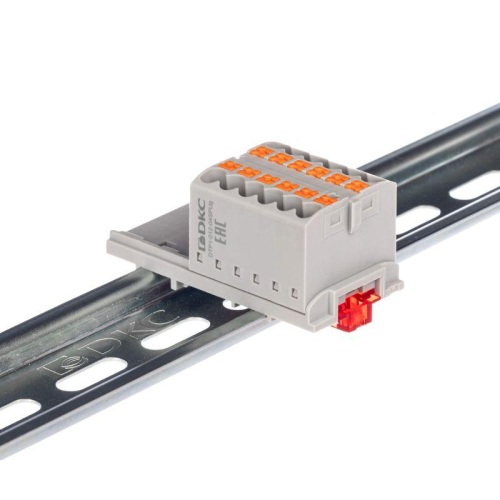 Блок распределительный зажим push-in 12 точек подключения 25кв.мм син. DKC DTP1-012-04SPUB