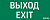 Знак "ВЫХОД-EXIT" для аварийного светильника IP20 VARTON V1-R0-70354-21A01-2012