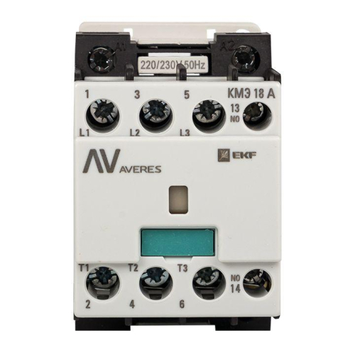 Контактор КМЭ 18А кат. 400В AC 1НЗ AVERES EKF ctr-s-18-01-400-av