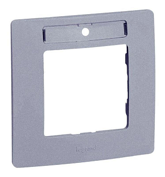 Рамка 1-м Etika с держателем для маркировки алюм. IEK 672556