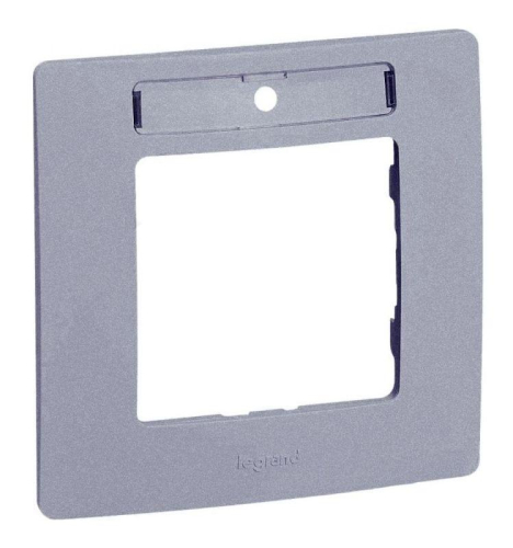 Рамка 1-м Etika с держателем для маркировки алюм. IEK 672556