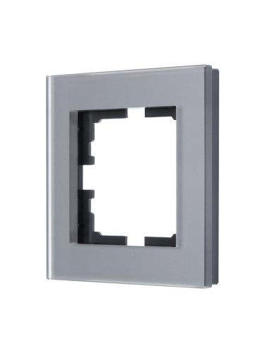 Рамка 1-местн. гориз. VESNA стекло асфальт матов. LEZARD 742-M6980-146