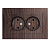 Розетка 2-м СП Афина 16А IP20 без заземл. в сборе венге Universal A0102-V