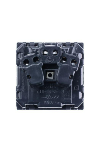 Механизм розетки 1-м СП 2мод. Zenit 16А IP21 250В с заземл. Schuko защ. шторки с крышкой серебр. ABB 2CLA228810N1301