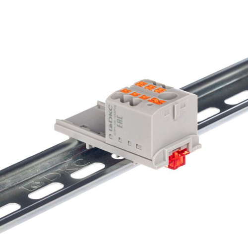 Блок распределительный зажим push-in 1 ввод 6кв.мм 6 точек подключения 25кв.мм сер. DKC DTP1-106-104SPUG