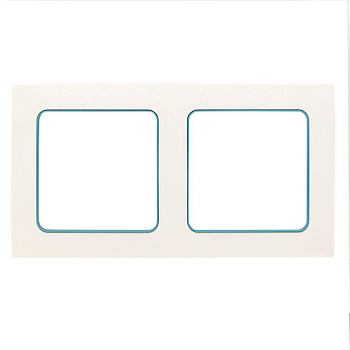 Рамка 2-м Стокгольм бел. с линией цвета син. PROxima EKF EXM-G-305-30