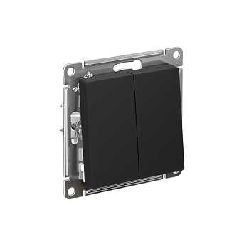 Выключатель 2-кл. AtlasDesign (сх. 2) 10А с самовозвратом механизм карбон SE ATN001017