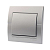 Выключатель 1-кл. СП Deriy 10А серебр. метал. LEZARD 702-2828-100