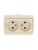 Розетка 2-м ОП Nata 16А IP20 без заземл. керамика крем. LEZARD 710-0300-128 Розетка 2-м ОП Nata 16А IP20 без заземл. керамика крем. LEZARD 710-0300-128