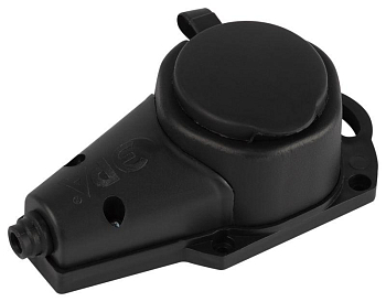 Колодка ЭРА KX-1e-B-IP44 каучуковая с заземлением 1 розетка 16A IP44 черн. Эра Б0068402