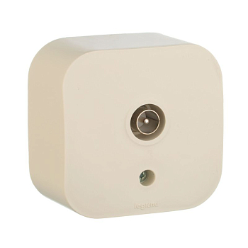 Розетка телевизионная TV 1-м ОП Quteo IP20 с топологией "звезда" сл. кость IEK 782245